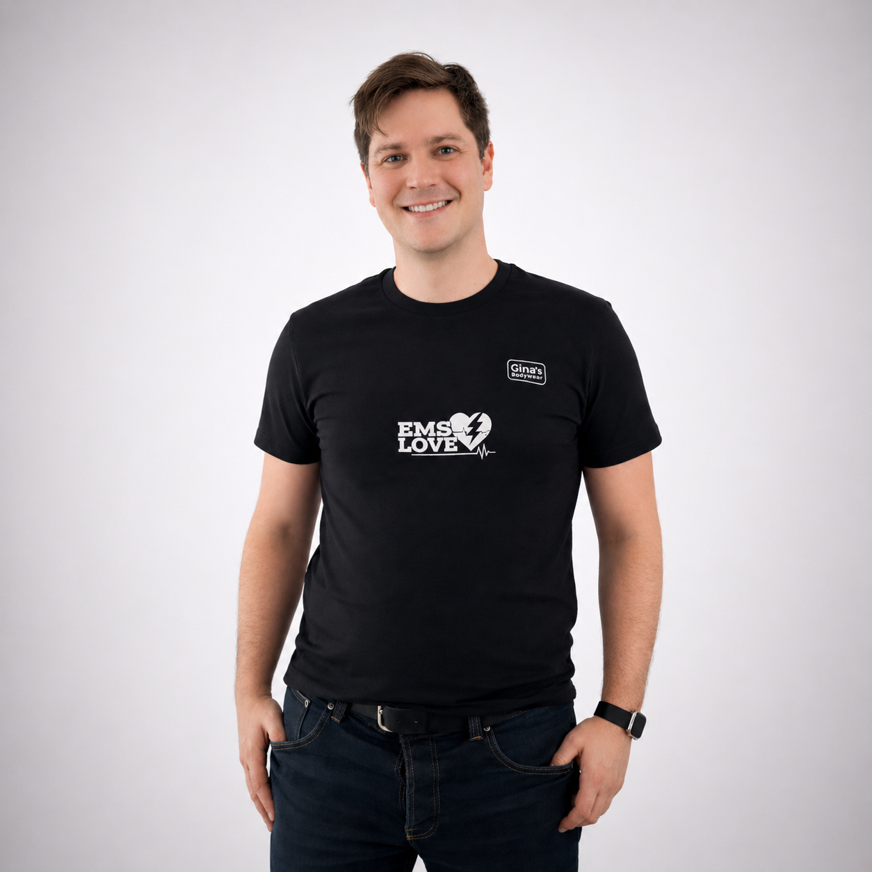 EMS Love Shirt mit weißem Fanmotiv