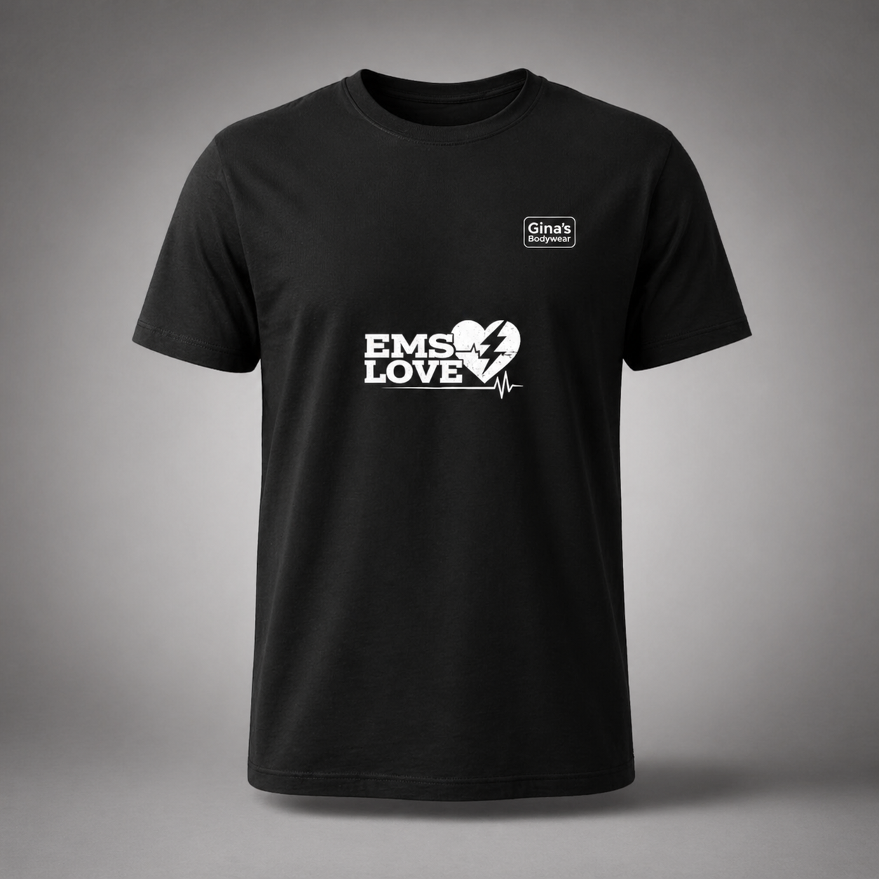 Schwarzes EMS Love Shirt als Fanartikel