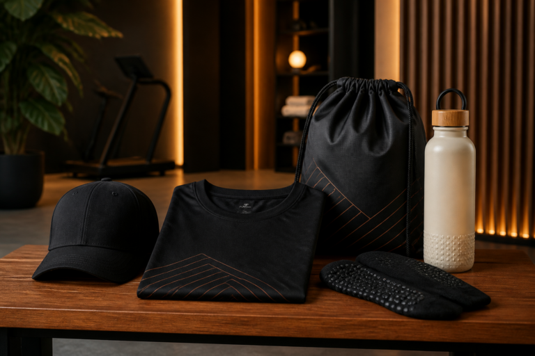 Shirt, Turnbeutel, Trinkflasche, Basecap und Socken als EMS-Fanartikel